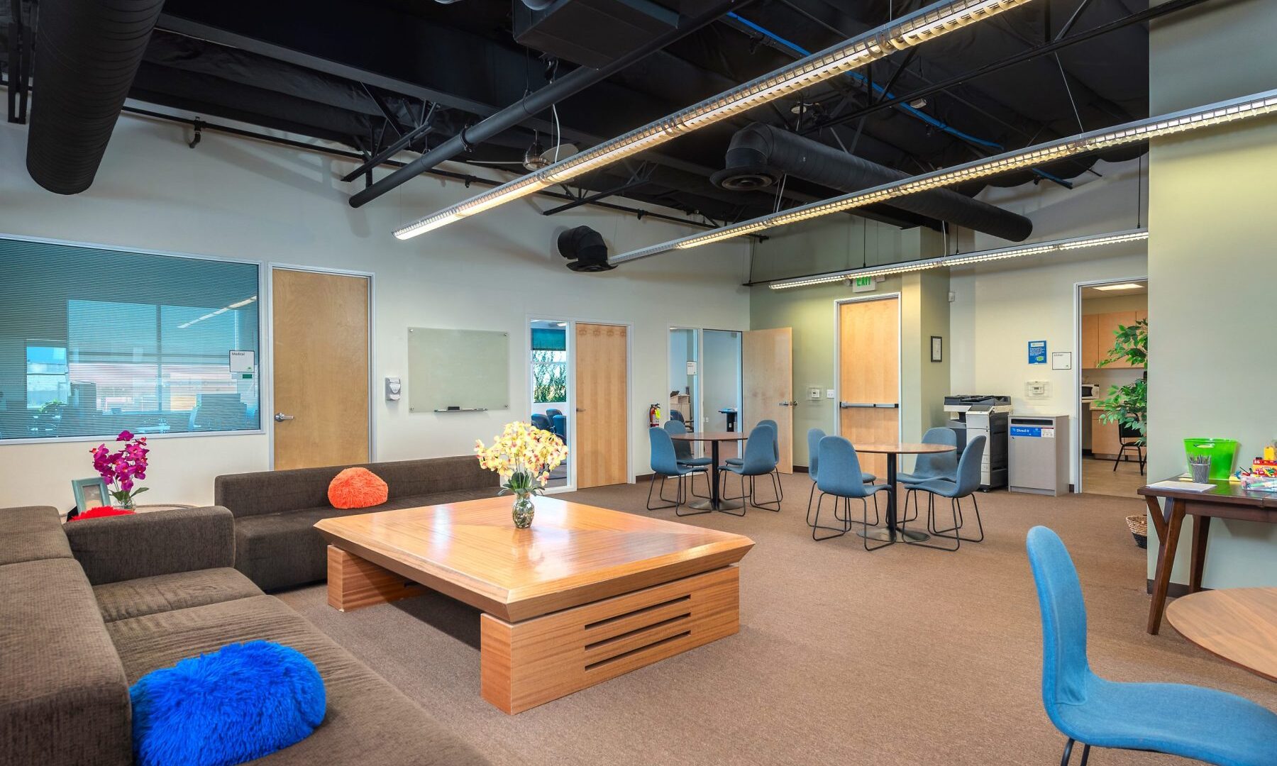 Shared living area at the Banyan Palm Springs residential facility in Cathedral City, California