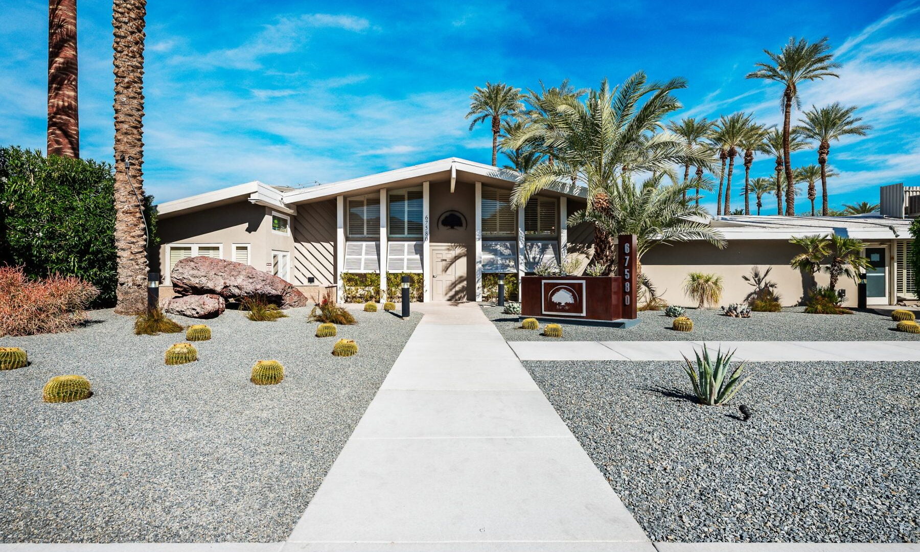 Banyan Palm Springs residential facility exterior at 67580 Jones Road in Cathedral City, California