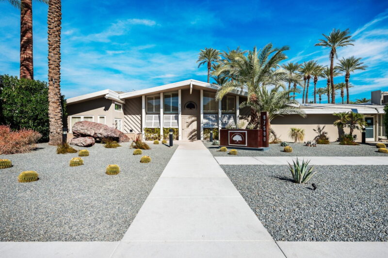Banyan Palm Springs residential facility exterior at 67580 Jones Road in Cathedral City, California