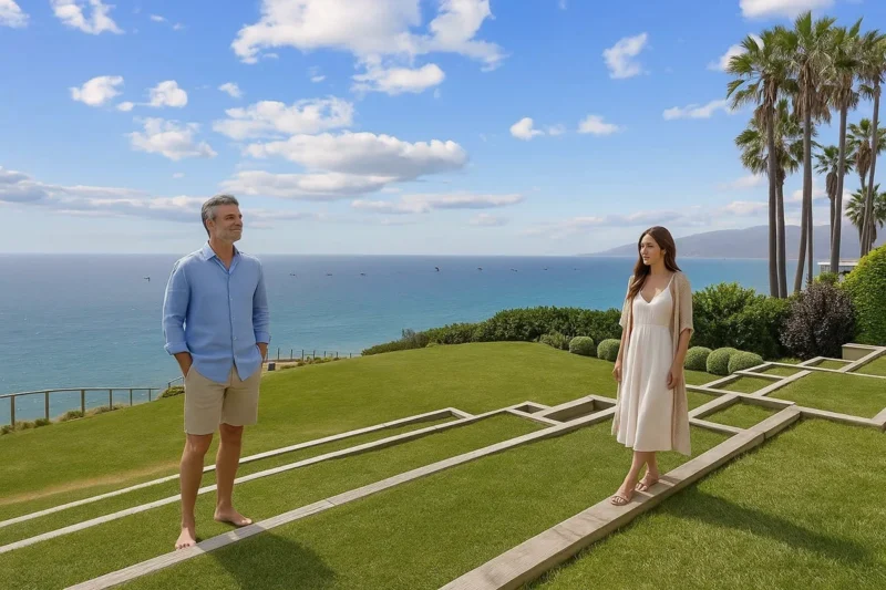 Backyard and landscaped grounds at Seasons Malibu