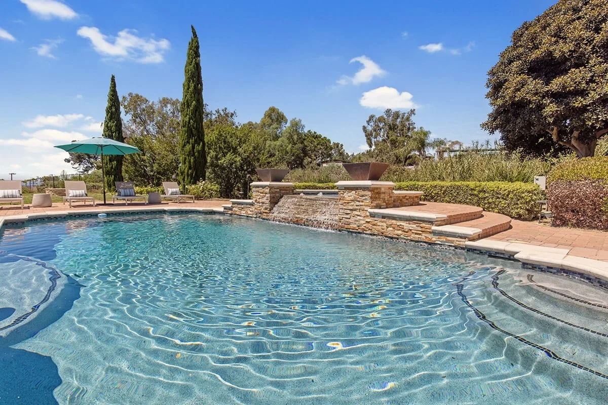 Pool and outdoor lounge area at Seasons Malibu