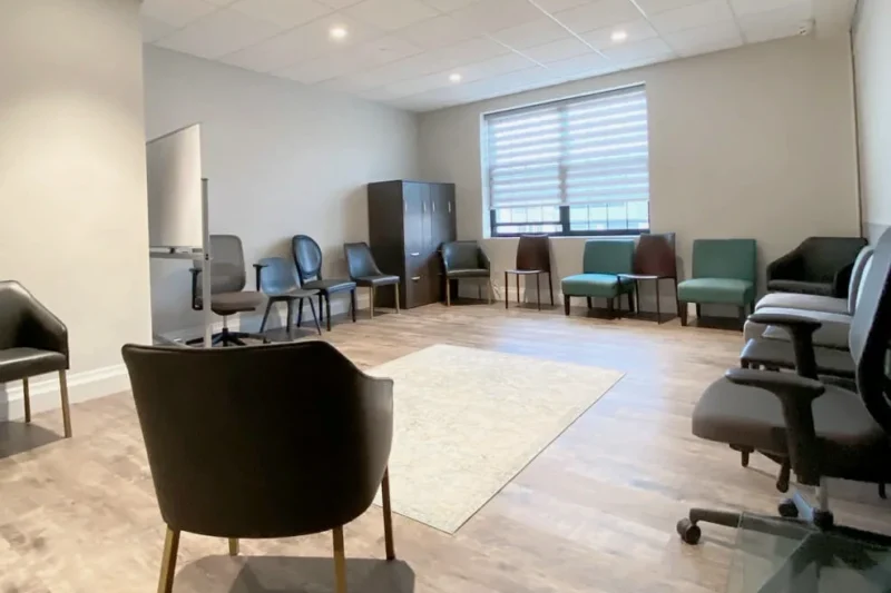 Comfortable interior common area at Urban Recovery's Brooklyn treatment facility
