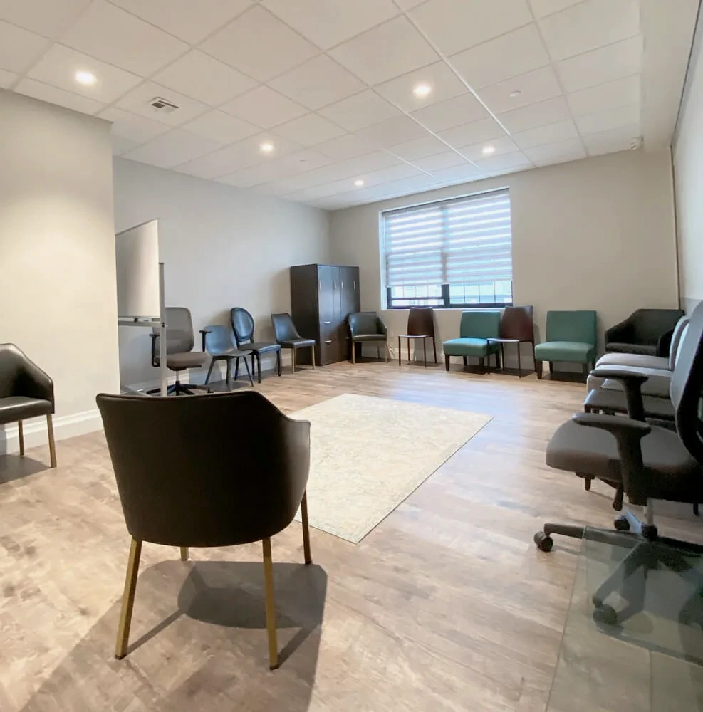 Comfortable interior common area at Urban Recovery's Brooklyn treatment facility