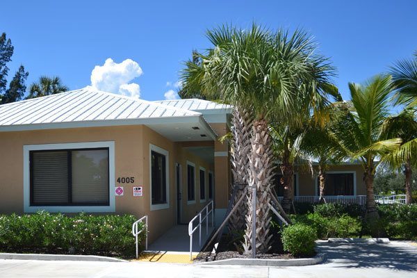 Entrance to Beachside Rehab's treatment center in South Florida