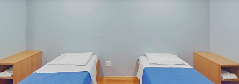 Patient room at Pacific Grove Hospital in Riverside, California