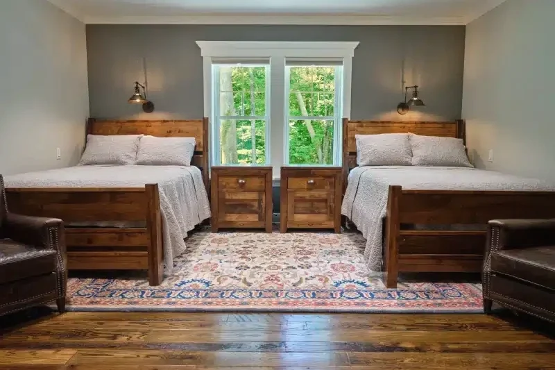 Guest accommodation room at High Watch Recovery Center in Kent, Connecticut
