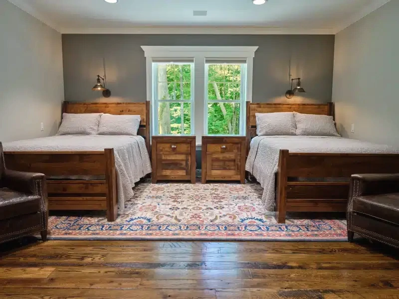 Guest accommodation room at High Watch Recovery Center in Kent, Connecticut