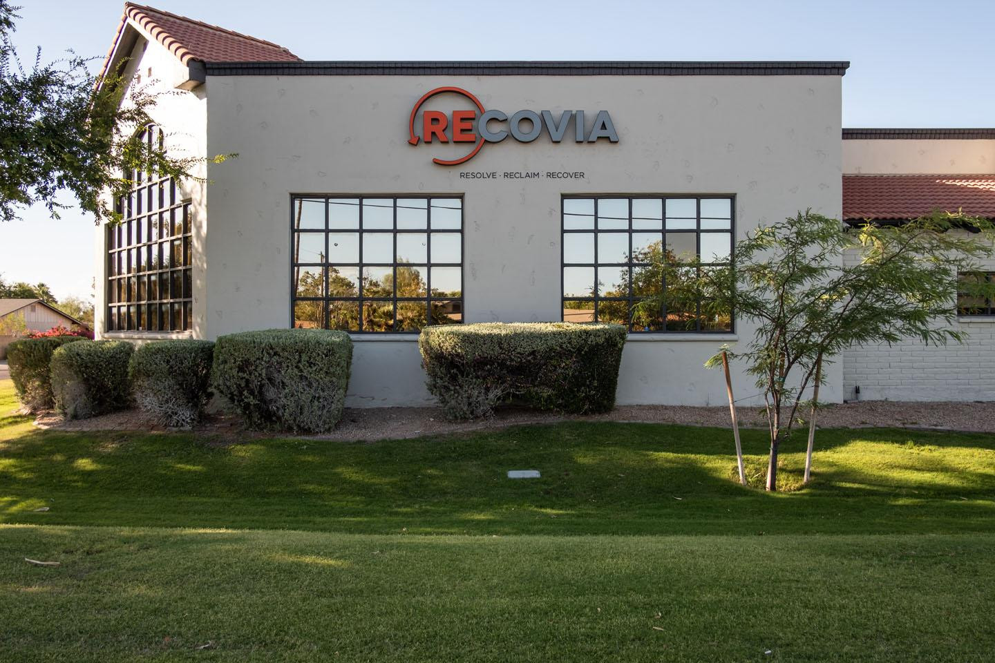 Recovia Tempe clinic sign at 1910 East Southern Avenue in Tempe, Arizona