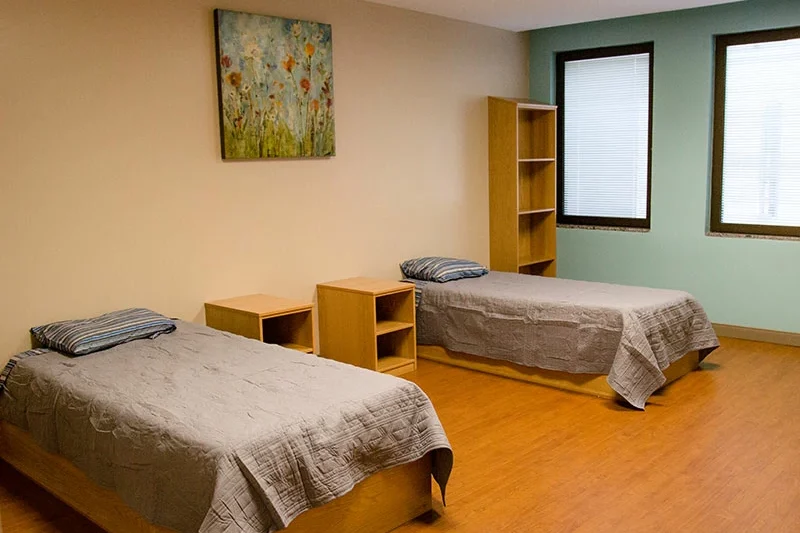 Patient bedroom at StoneCrest Center in Detroit, Michigan