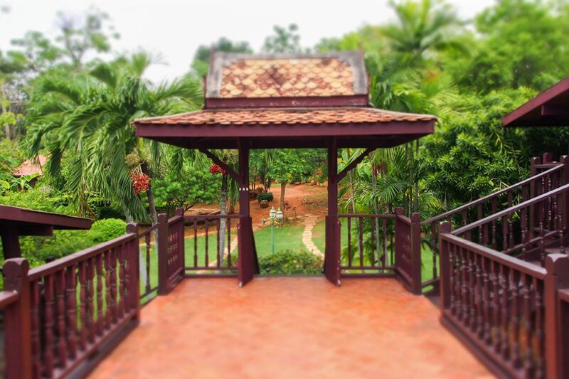Terrace garden at Hope Rehab Thailand's Old Thai House
