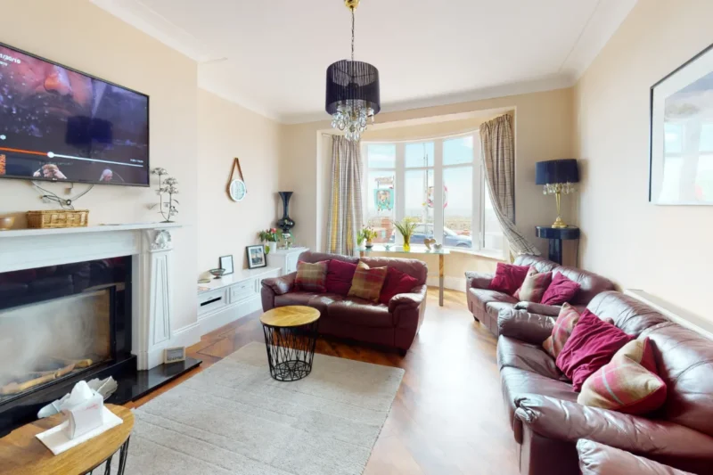 Living room at Ocean Recovery Centre's residential rehab facility in Blackpool