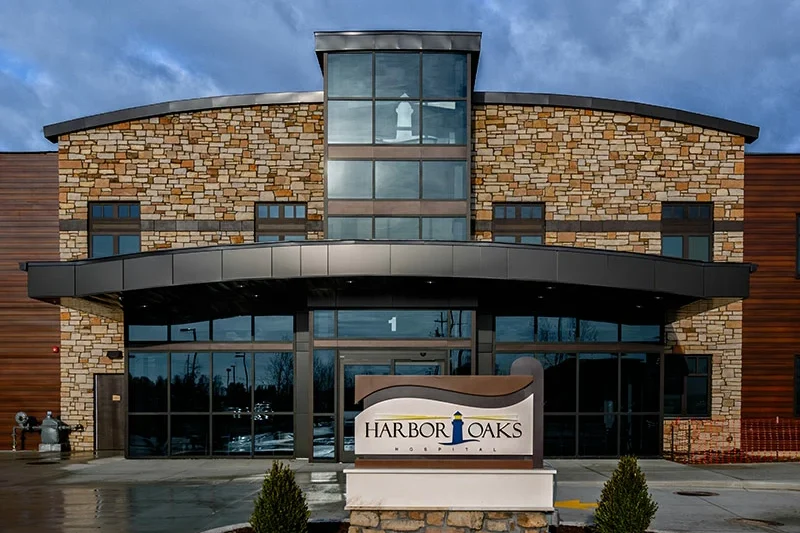Harbor Oaks Hospital campus in New Baltimore, Michigan