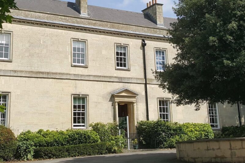 Entrance to Priory Hospital Bristol in England