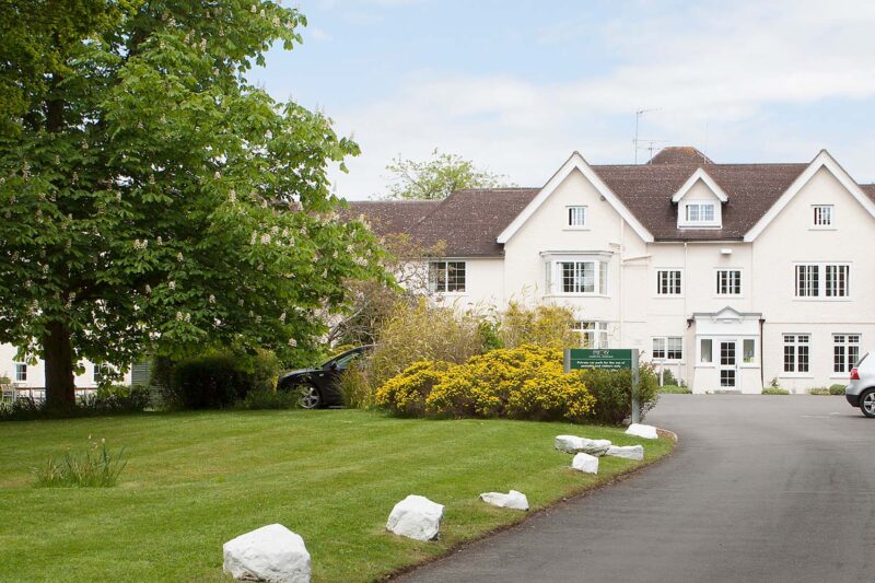 Front exterior of Priory Hospital Woking