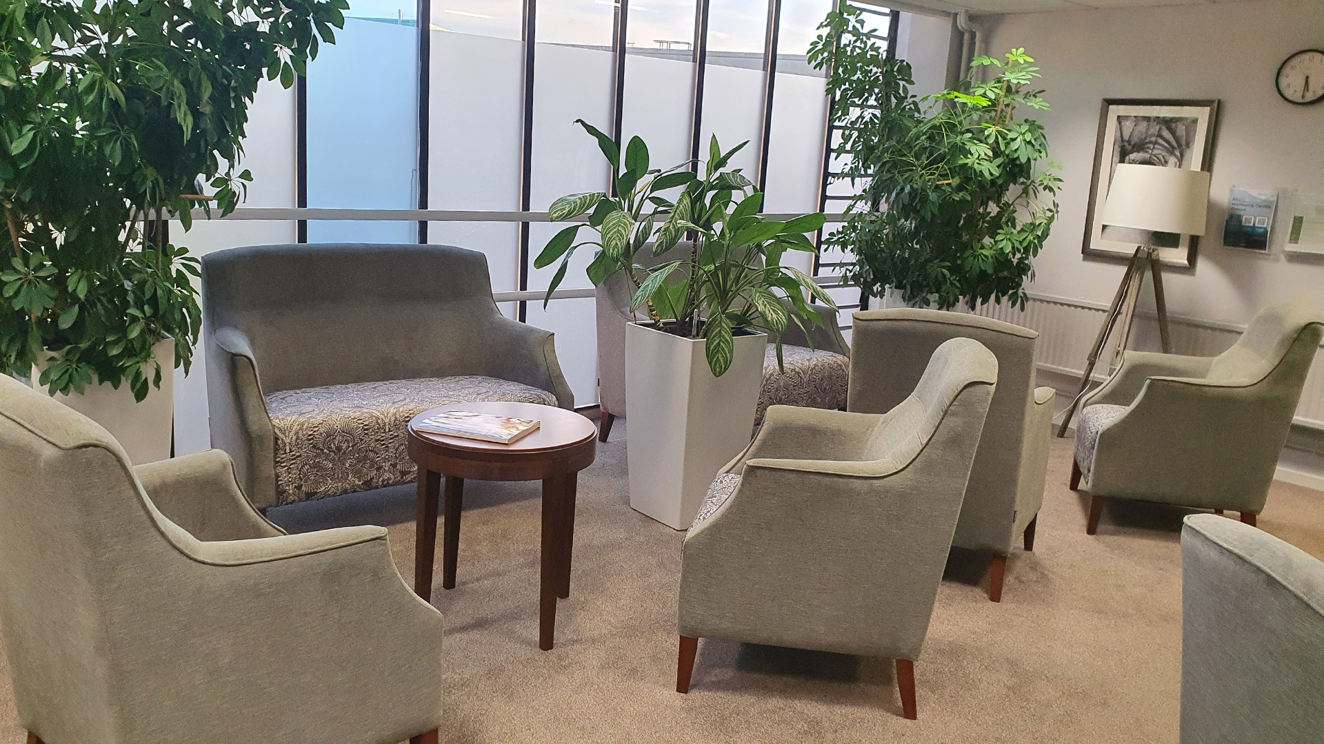 Communal seating at Priory Wellbeing Centre Oxford