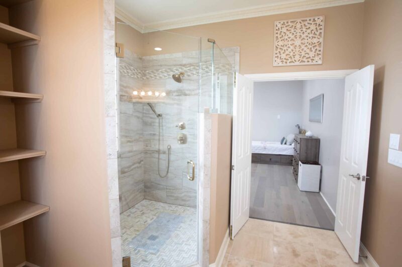 Private shower at Magnolia Ranch Recovery in Pulaski, Tennessee