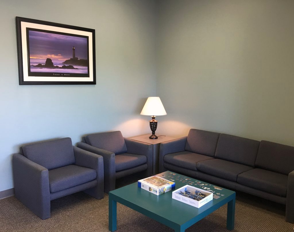 Waiting room at Beacon Center’s Amherst outpatient facility