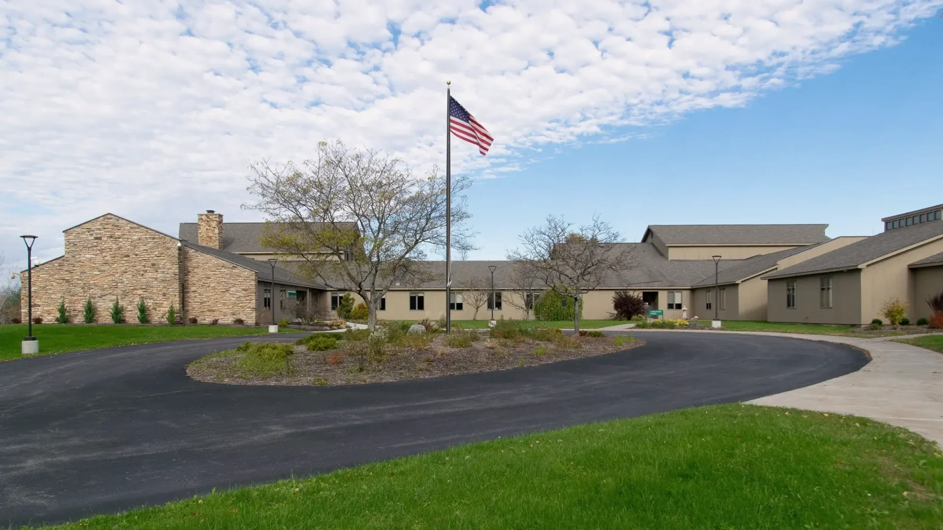 Campus entrance at Tully Hill Treatment and Recovery in Tully, New York