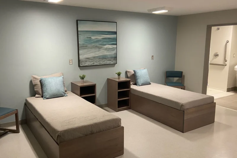 Patient bedroom at Axiom Behavioral Health in Naples