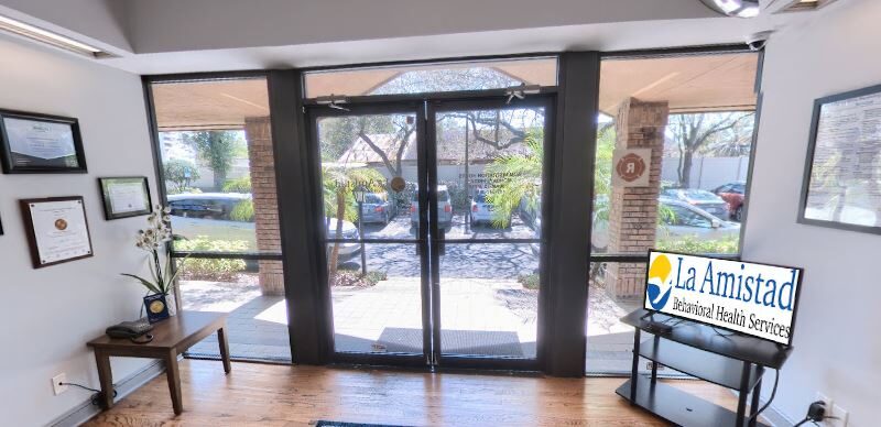 Branded entrance at La Amistad Behavioral Health Services