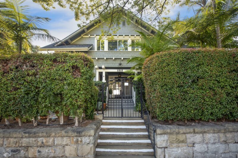 Front gate of Casa Serena’s Santa Barbara residential treatment home