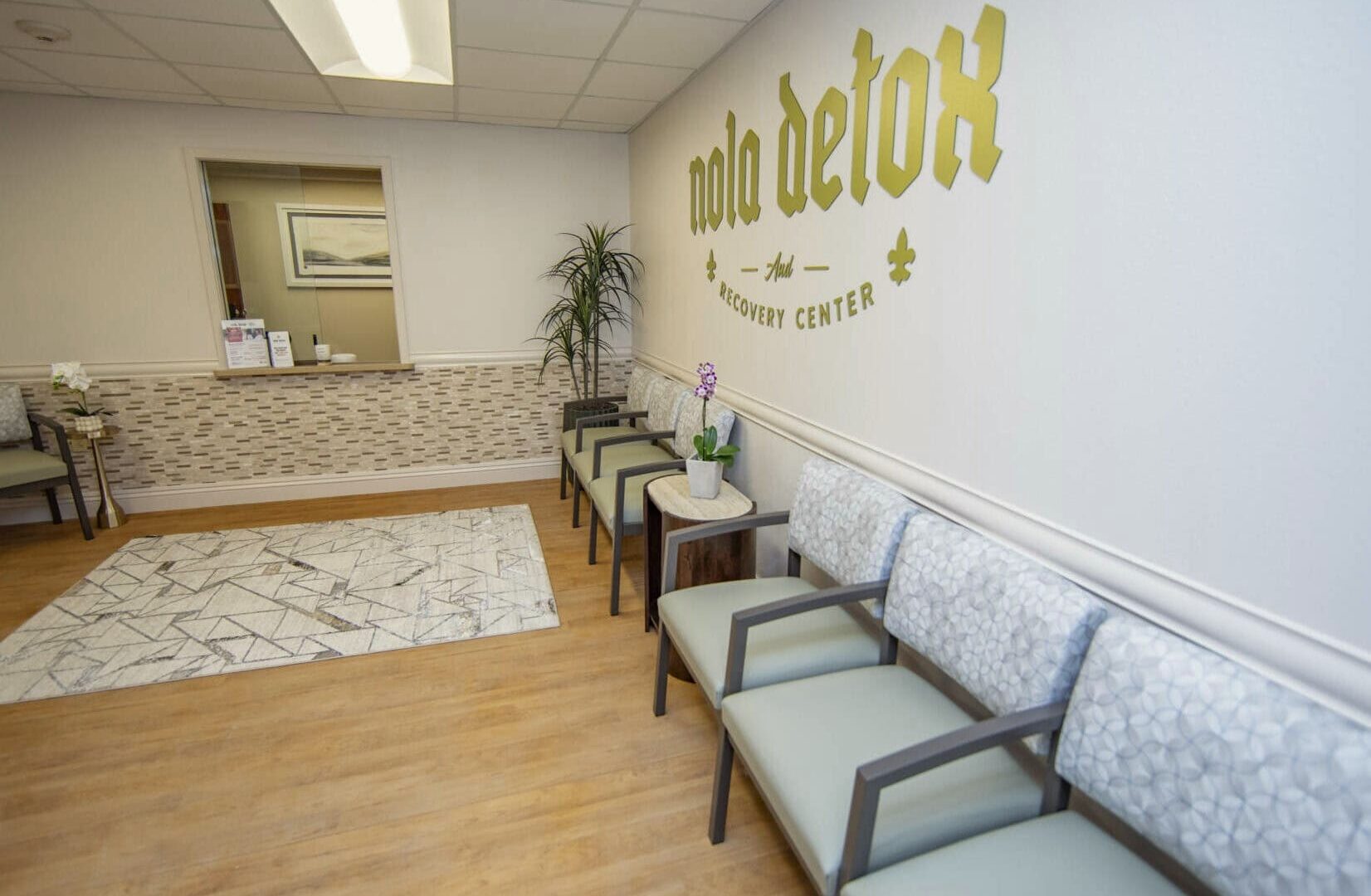 Reception area at NOLA Detox’s New Orleans residential treatment centre