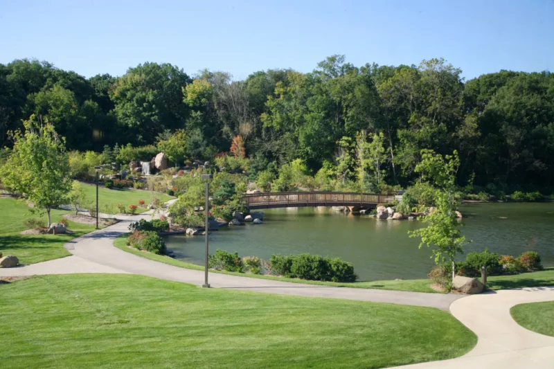 Healing garden at Rosecrance Griffin Williamson Campus in Rockford, Illinois