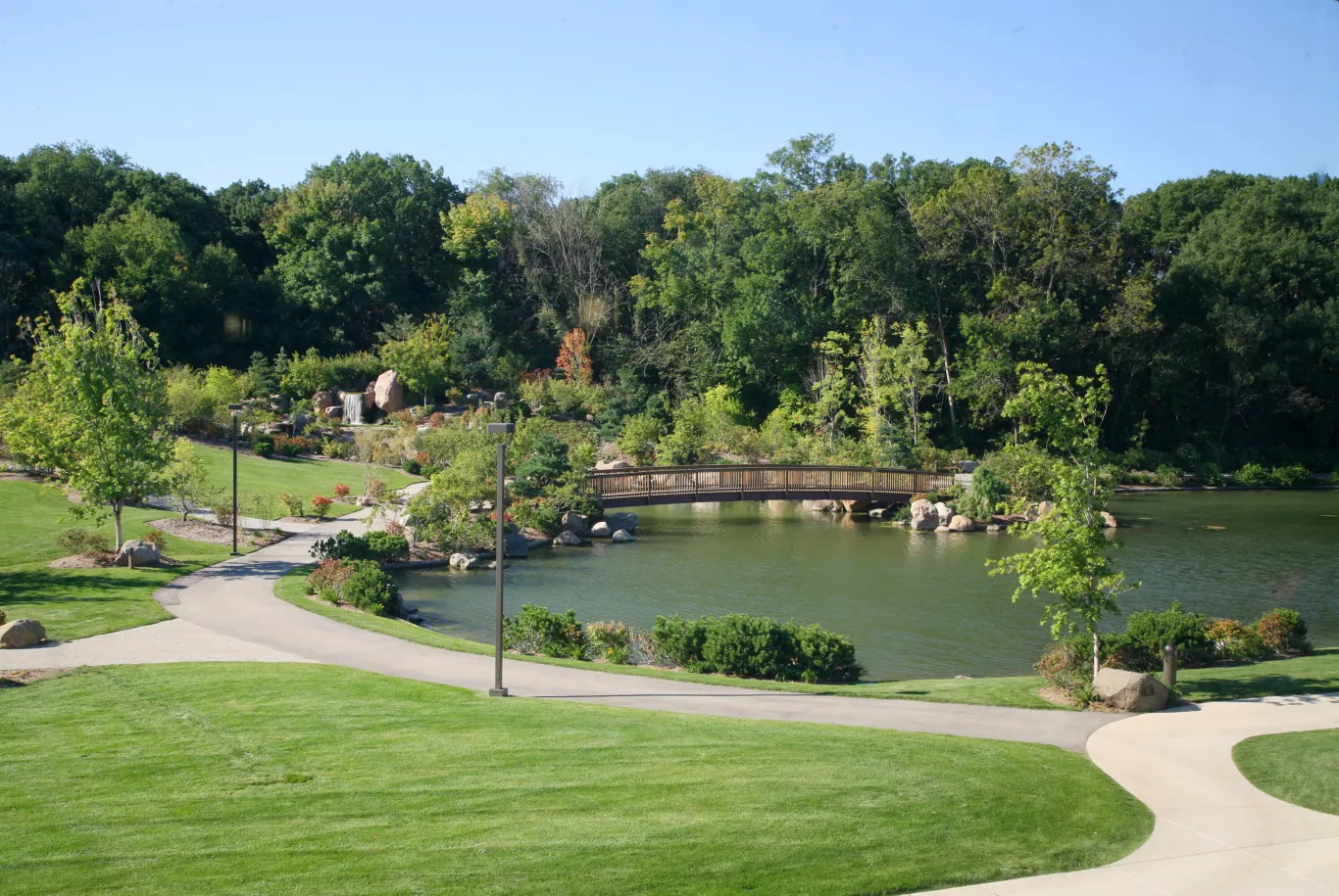Healing garden at Rosecrance Griffin Williamson Campus in Rockford, Illinois