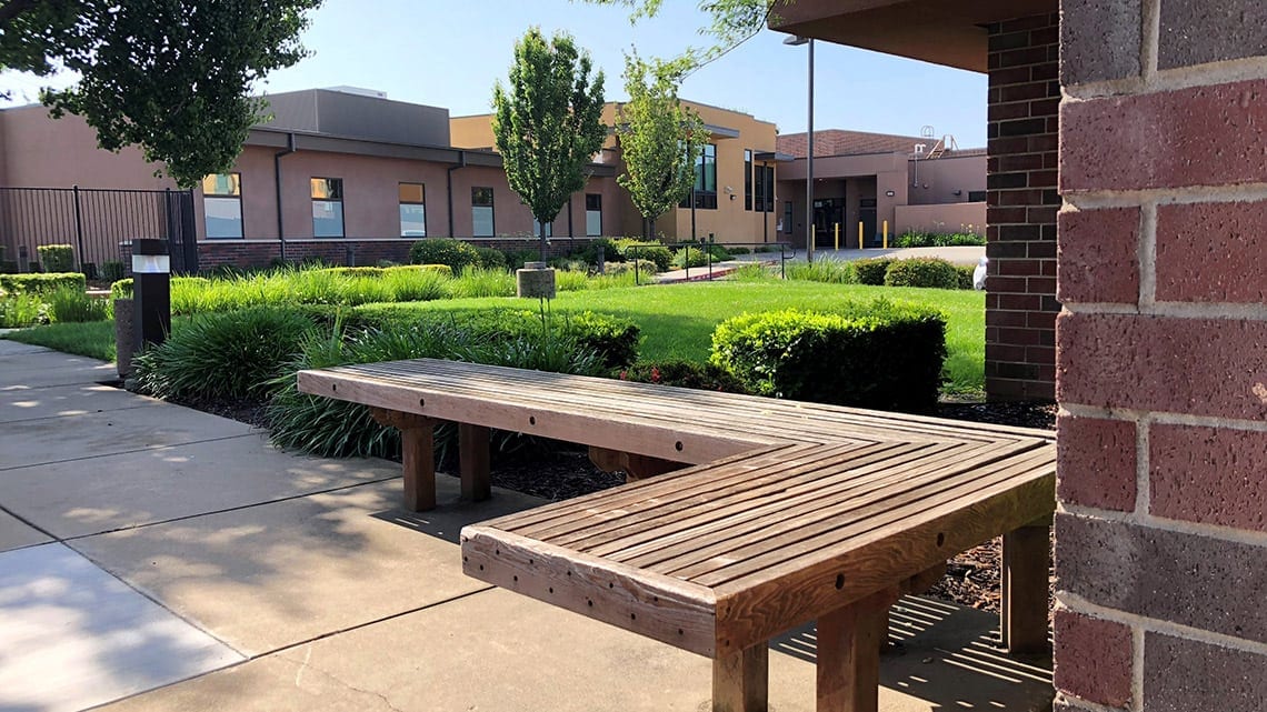 Exterior grounds at Sierra Vista Hospital in Sacramento, California