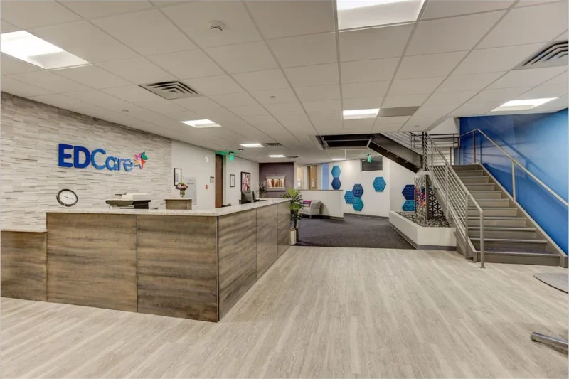 Reception area at EDCare Denver