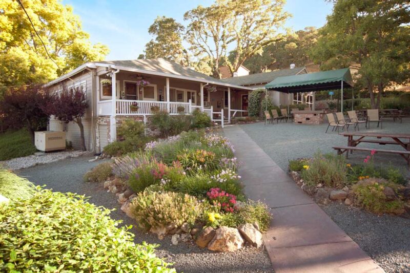 Campus buildings and grounds at Mountain Vista Farm in Glen Ellen, California