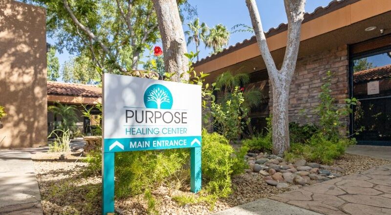 Entrance to Purpose Healing Center in Scottsdale, Arizona