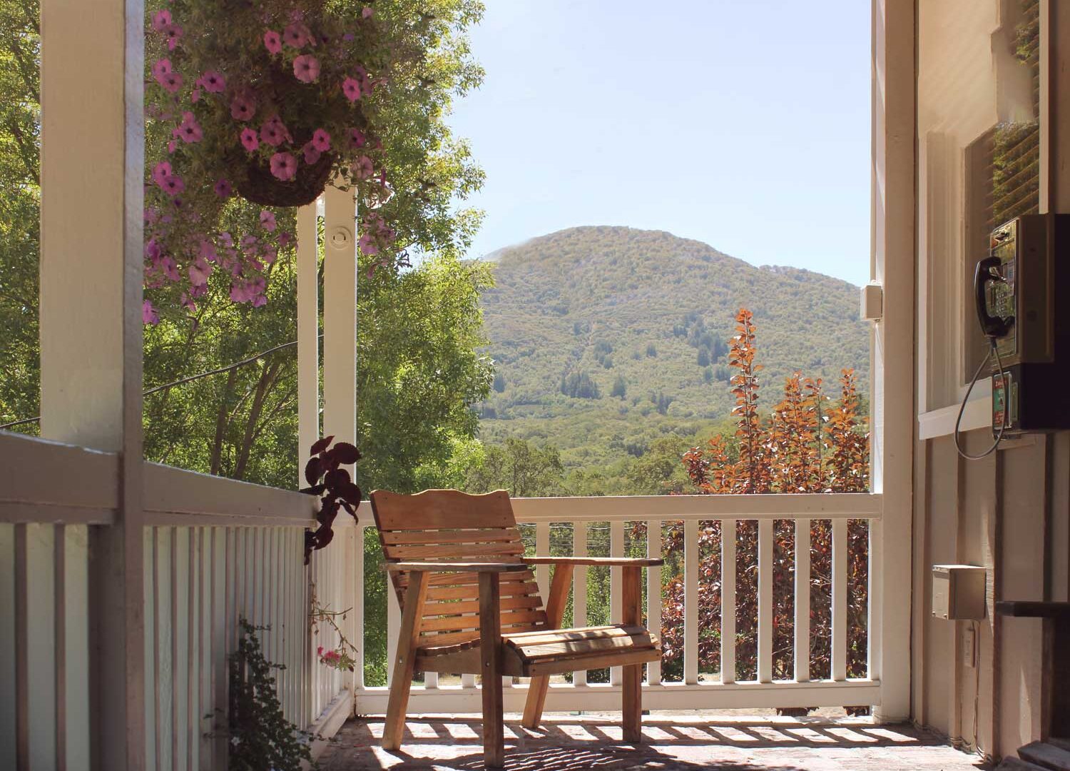 Balcony at Mountain Vista Farm in Glen Ellen, California