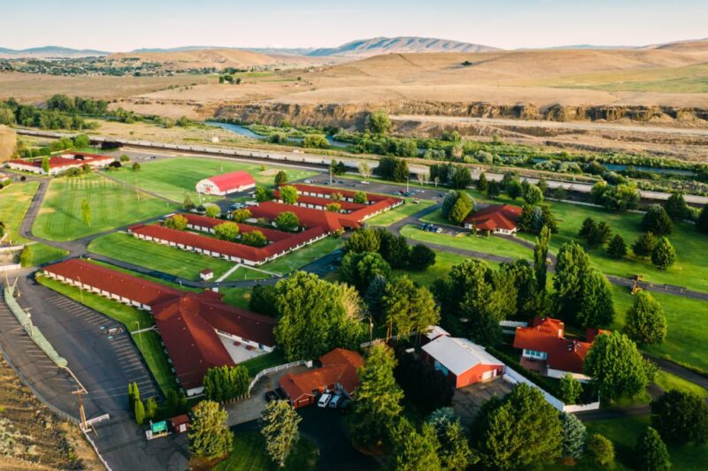 Aerial view of the Sundown M Ranch campus in Yakima, Washington
