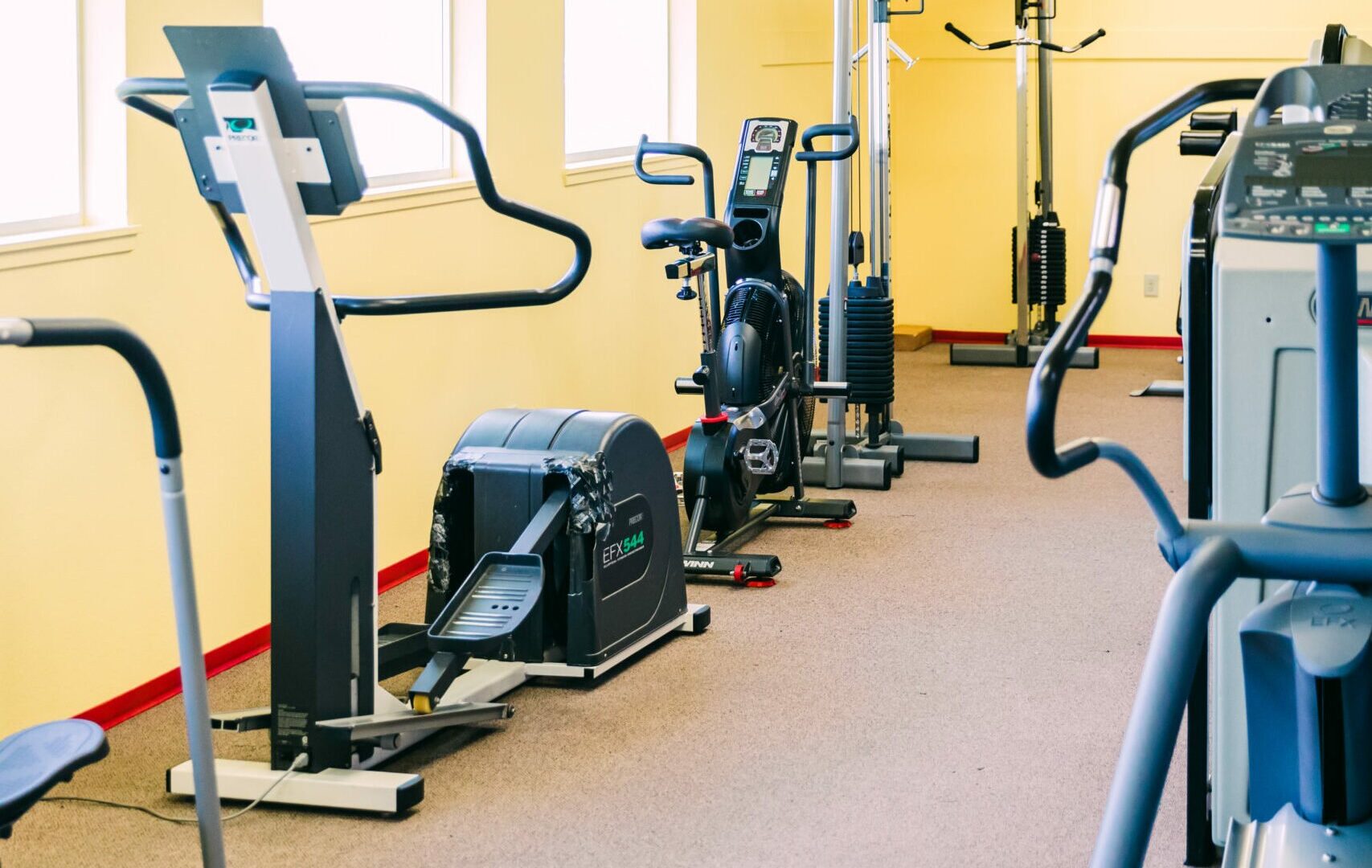 Fitness room at Sundown M Ranch in Yakima, Washington