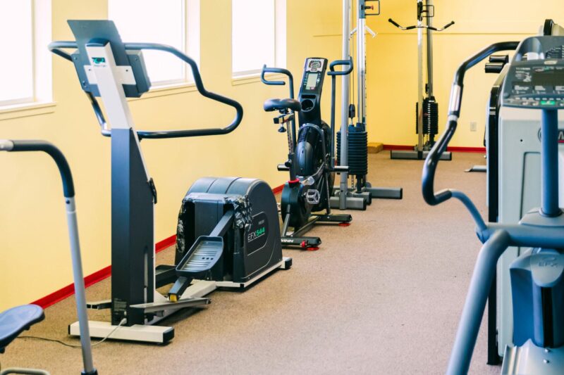 Fitness room at Sundown M Ranch in Yakima, Washington
