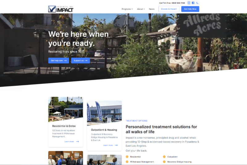 Impact Drug & Alcohol Treatment Center campus in Pasadena, California