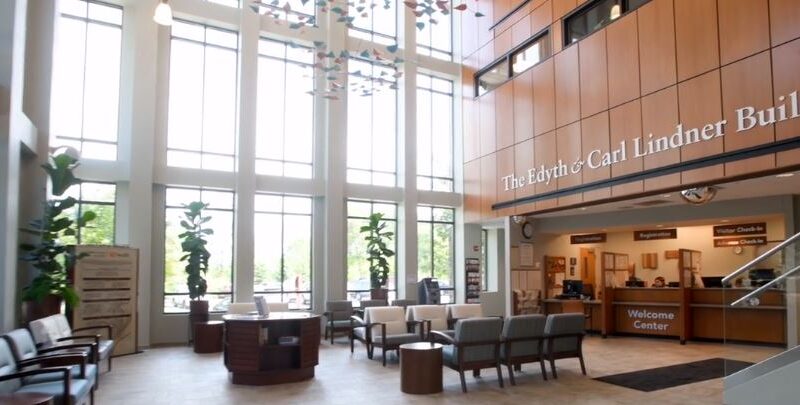 Main lobby at Lindner Center of Hope in Mason, Ohio