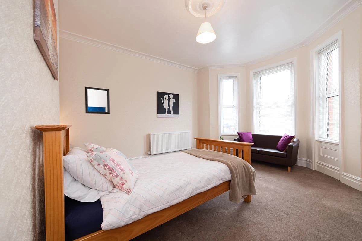 Bedroom at a Providence Projects rehabilitation residence in Bournemouth