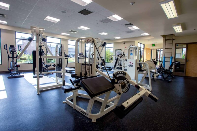 Gymnasium at Serenity Lane's Coburg residential campus in Oregon