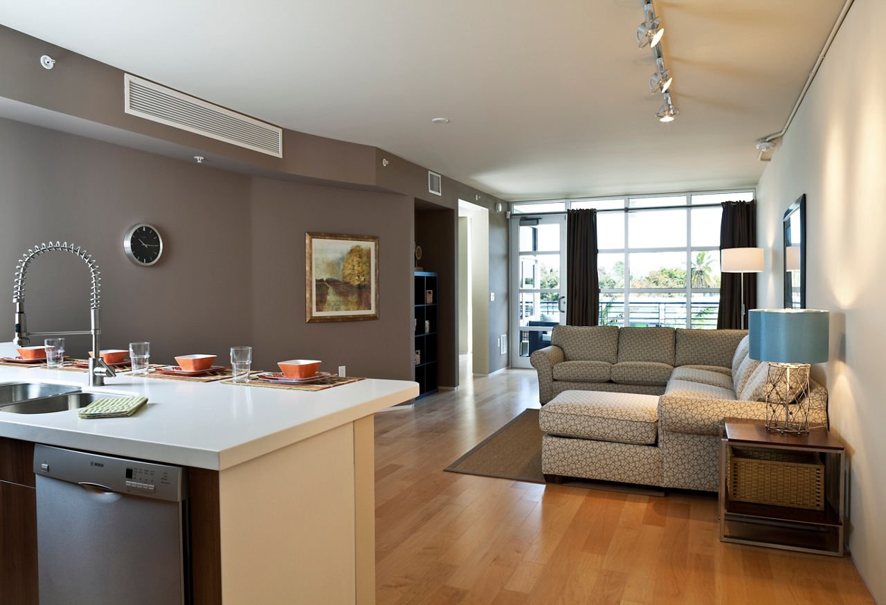 Condominium living room at Hazelden Betty Ford in Naples, Florida