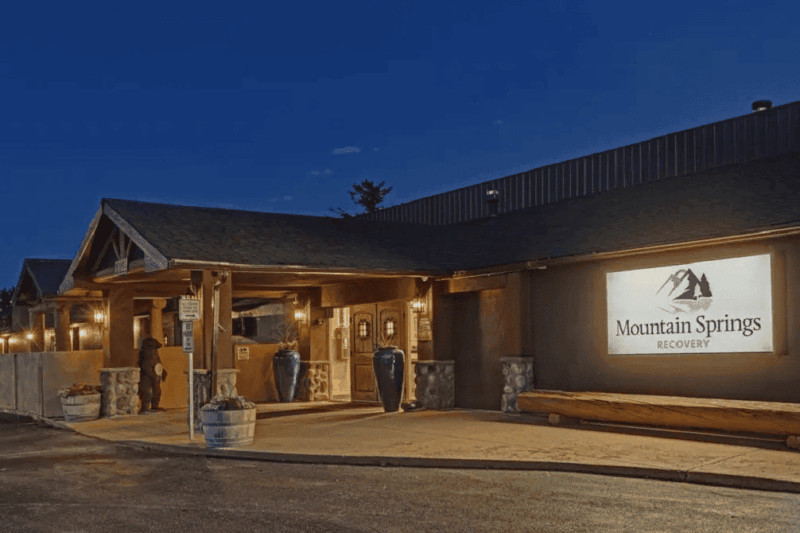 Entrance to Mountain Springs Recovery in Monument, Colorado