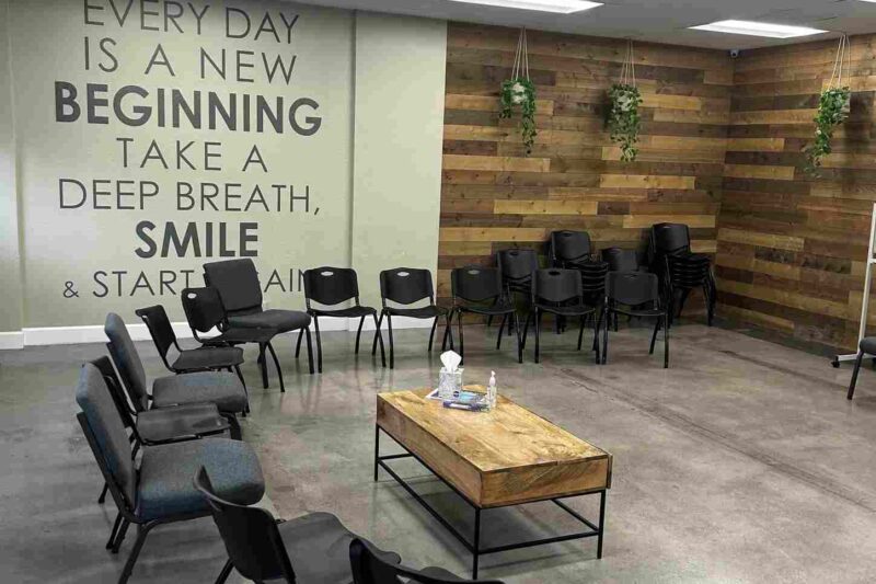 Group therapy room at AKUA Strong Long Beach outpatient center in Long Beach, California
