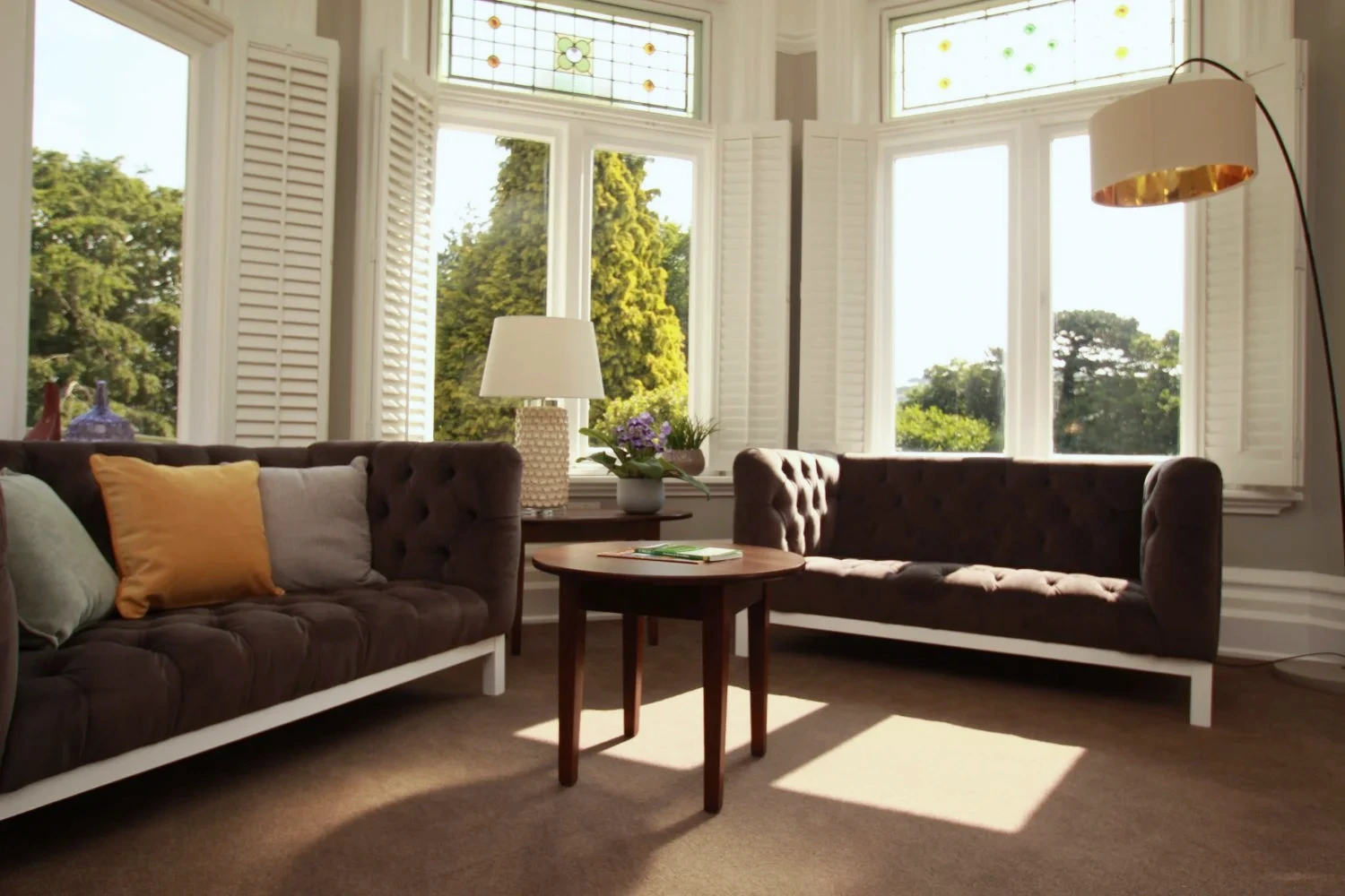 Communal lounge at Parkland Place North Wales in Old Colwyn