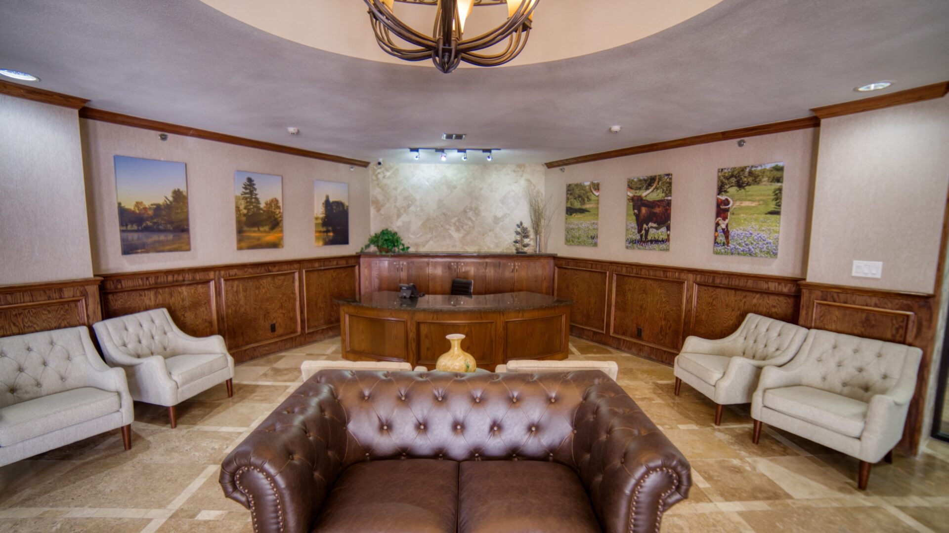 Reception desk at The Right Step Houston treatment center