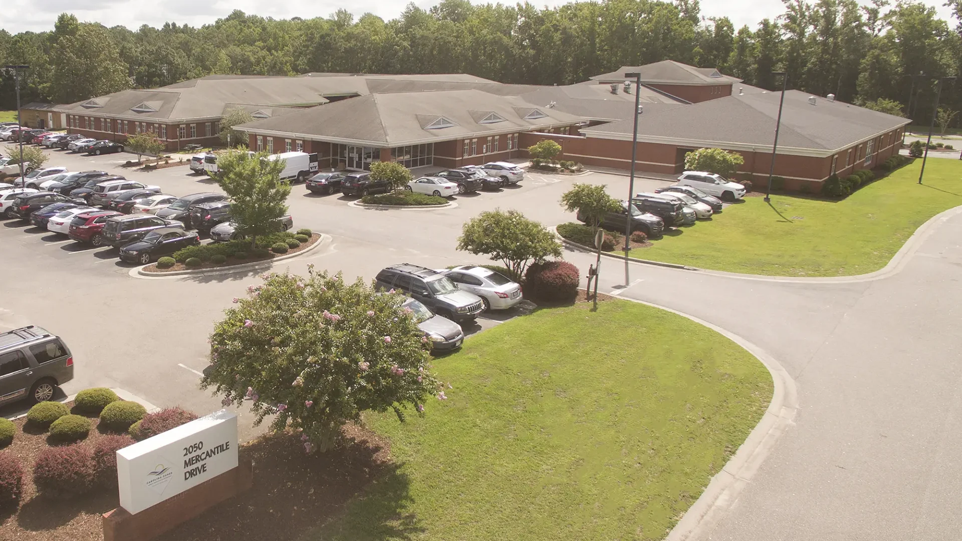 Carolina Dunes Behavioral Health entrance in Leland, North Carolina