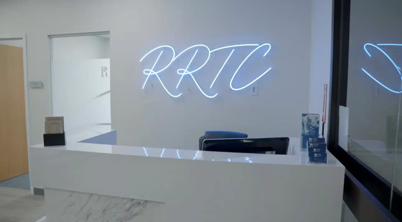 Reception desk at Rockland Recovery Treatment Center in Braintree, Massachusetts