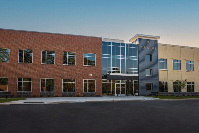 New Waters Recovery treatment center exterior in Raleigh, North Carolina