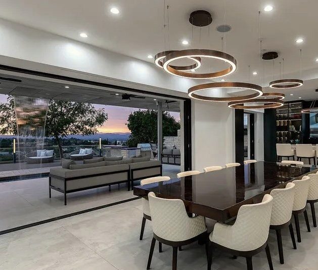 Dining and kitchen area at Vanity Wellness Center in Woodland Hills, California