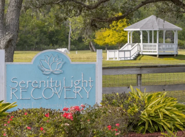 Serenity Light Recovery treatment center sign in Angleton, Texas